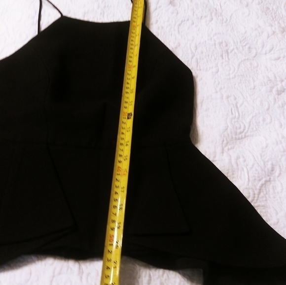 C/Meo Collective peplum‎ top black spaghetti straps classic dress up or down - Picture 5 of 8